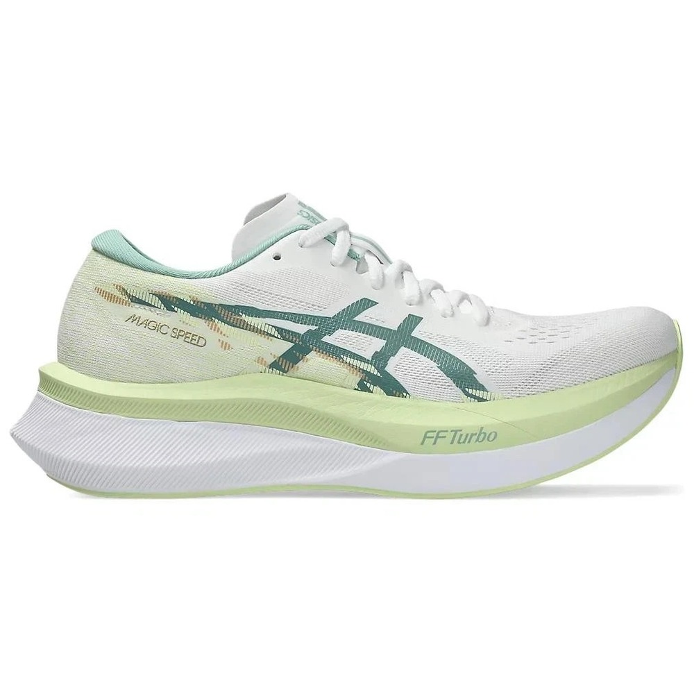 Women's Size 9- Asics Magic Speed 4  White/Celadon Running Shoes NEW